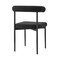 Homeroots Set of Two Black Upholstered Polyester Open Back Dining Side Chairs 569407 - alternate 6