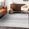 Homeroots 5' X 8' Lavender And Ivory Striped Washable Indoor Outdoor Area Rug 589693 - alternate 4