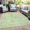 Homeroots 9' X 12' Lime Green Gray And Ivory Geometric Washable Indoor Outdoor Area Rug 594567 - alternate 3