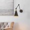 Jonathan Y Rover 7" Classic Industrial Metal Adjustable Arm LED Wall Sconce, Rustic Dark Gray/Brass Gold JYL7462D - alternate 3