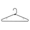 Nahanco 16 1/4in Black Plastic Tubular Hanger, 24PK TBBHU - alternate 1