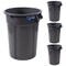 Magnum Tool 55 Gallon Trash Can, Construction Grade, Heavy Duty Plastic (4 Pack) CMTC-C000-55G04 - alternate 1