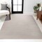 Jonathan Y Cole Modern Minimalist Pinstripe High-Low Cream/Silver 4 ft. x 6 ft. Area Rug CAR101A-4 - alternate 1