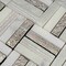 Apollo Tile Artisana 12x12 in. Silver White Polished, Textured, Foiled Stone Block Basketweave Mosaic Tile, 5PK APLBST8802A - alternate 5