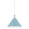 Hudson Valley Lighting Painted No. 2 Pendant in Polished Nickel/Blue Bird by Mark D. Sikes MDS352L-PN/BB - alternate 1