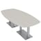Skutchi Designs Arc Boat Conference Table, 45 in W, 96 in L, Ivory HAR-ABOT-48x96-DOU-K458 - alternate 1
