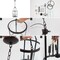Jonathan Y Kinsley 12" 3-Light Industrial Farmhouse Iron/Glass LED Pendant, Oil Rubbed Bronze/Clear JYL7553A - alternate 4