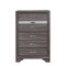 Homeroots 35" Grey Manufactured Wood Six Drawer Chest 478646 - alternate 1