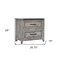 Homeroots 28" Gray Two Drawer Solid Wood Nightstand 527075 - alternate 3