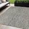 Homeroots 5' X 8' Pewter Floral Washable Indoor Outdoor Area Rug 607351 - alternate 1