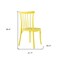 Homeroots Set of Four 22" Yellow Heavy Duty Plastic Outdoor Stacking Dining Chairs 565185 - alternate 5