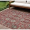 Homeroots 8' X 10' Red Beige And Charcoal Oriental Washable Indoor Outdoor Area Rug 582131 - alternate 1