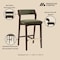 Manhattan Comfort Patricia Barstool in Turtle Green - Set of 3 3-BS026-GR - alternate 6