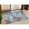 Homeroots 3' X 5' Brown And Sky Blue Abstract Washable Indoor Outdoor Area Rug 631963 - alternate 1