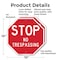 Signmission Stop No Trespassing, 10 inch X 10 inch, Aluminum Metal Signs, 2PK OC-A-2PACK-10-264 - alternate 3