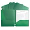 C-Line Products Two-Pocket Heavyweight Poly Portfolio Folder with Three-Hole Punch, Green, 25PK 33933 - alternate 3