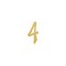 Hillman House Address Number 4, Nail-On, Brass, 4 In. 847046 - alternate 1
