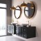 Vigo Lotus Modern White Matte Stone 16 in. L x 16 in. W x 5 in. H Round Vessel Bathroom Sink VG04015 - alternate 3
