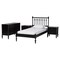 Baxton Studio Callison Bedroom Set, Black, Twin 271-14730-14742-14736-14736-ZORO - alternate 1
