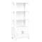 Martha Stewart Hutton Four Tier Shaker Style Bookcase with Storage Cabinet in White with Polished Brass Hardware ZG-053-WH-GLD-MS - alternate 4