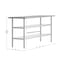 Flash Furniture Reese 24x72 Portable Work Table, Stainless Steel Top Shelf and 2 Adjstbl Glvnzd Steel Undershelves NH-WT-GU-2472-GG - alternate 4
