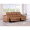 Homeroots 103" Chestnut Italian Leather Reclining USB Sofa 632887 - alternate 5