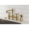 Kingston Brass Bridge Kitchen Faucet with Brass Sprayer, Brushed Brass KS7277BEXBS - alternate 5