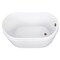 Kingston Brass 52-Inch Acrylic Oval Double Slipper Freestanding Tub with Overflow/Drain Assembly VTRS522928M3 - alternate 1