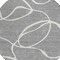 Homeroots 8' Gray And Ivory Round Abstract Washable Indoor Outdoor Area Rug 597483 - alternate 5