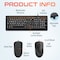 Delton KBM20 Wired Large Big-Button/Big-Key Backlit Keyboard and Mouse Combo, Black G20 - alternate 3