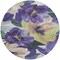 Homeroots 8' Purple And Lavender Round Floral Washable Indoor Outdoor Area Rug 611086 - alternate 5