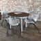 Regency Round Kee Breakroom Table W/ 4 M Stack Chairs, 42 in W, 42 in L, Neo Walnut TB42RNDNWBPCM47GY - alternate 3