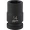 Channellock 1/2'' Drive 14 mm 6-Point Shallow Metric Impact Socket 315001 - alternate 1