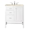 James Martin Vanities Addison 30" Single Vanity, Glossy White, w/ 3 CM Tajnar Eclos Top E444-V30-GW-3TJR - alternate 1