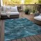 Homeroots 9' X 12' Teal Blue Aqua And Gray Abstract Washable Indoor Outdoor Area Rug 587156 - alternate 5