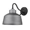 Homeroots Pebbled Gray Bowl Shape Outdoor Wall Light 398478 - alternate 1