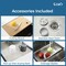 Wrightmaster 30 in. Undermount Single Bowl 20 Gauge Silver Stainless Steel Kitchen Sink with Drain ZOR-07D-301908 - alternate 5