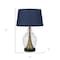 Homeroots 30" Black Metal Urn Table Lamp With Navy Blue Empire Shade 524720 - alternate 3