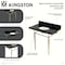 Kingston Brass 36" Black Granite Console Sink with Brass Legs, 8-Inch, 3-Hole, Black Granite/Polished Nickel KVPK3622K86 - alternate 3