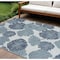 Homeroots 6' X 9' Navy Blue And Ivory Floral Indoor Outdoor Area Rug 550197 - alternate 6