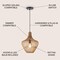Jonathan Y Lucas 13" 1-Light Farmhouse Coastal Rattan 180" Cord Plug-In or Hardwired LED Pendant, Brown JYL1406A - alternate 9