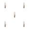 Bulbrite Halogen Dimmable 120V T4 Mini Bulbs, Frosted, Mini-Candelabra E11 Screw Base, 75W, 2900K, 5PK 860798 - alternate 1