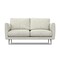 Homeroots 60" Gray Leather Sofa With Black Legs 640981 - alternate 1