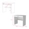 Homeroots 32" White Wood Computer Desk With Drawer 546421 - alternate 3