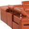 Homeroots Camel Italian Leather Power Reclining U Shaped Eight Piece Corner Sectional With Console 634684 - alternate 11