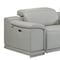 Homeroots Light Gray Italian Leather Power Reclining U Shaped Six Piece Corner Sectional With Console 476589 - alternate 4