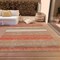 Homeroots 8' X 10' Coral Ivory And Gray Striped Washable Indoor Outdoor Area Rug 614806 - alternate 6