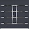 Vdomdoors Metal Double Doors Deux 1105 Gray Graphite Mirrored Glass Entry Modern Painted (W72xH96) Right hand DEUX1105DEXD-GRE-W72xH96-RH-O - alternate 1