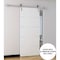 Sartodoors Sliding Barn Door with 6.6ft Hardware, Planum 0020 White Silk, Rail Hangers Sturdy Silver Set, Mode PLANUM0020BD-S-WS-4296 - alternate 4