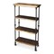 Homeroots 62" Brown Iron and Wood Three Tier Bookcase 389553 - alternate 1